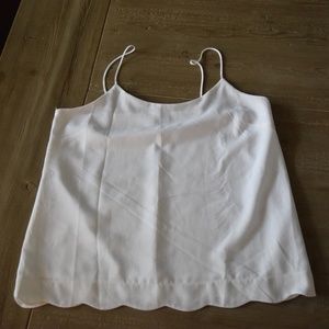 The Limited Scalloped Dressy Cami - Size M - White